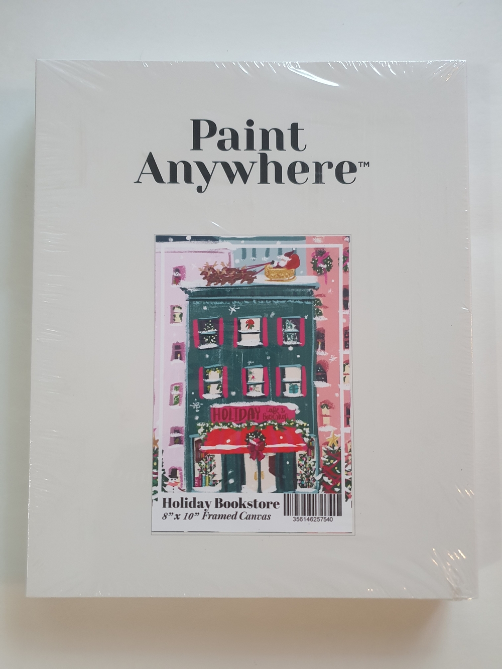 Paint Anywhere Holiday Bookstore Paint by Number Canvas Kit NWT